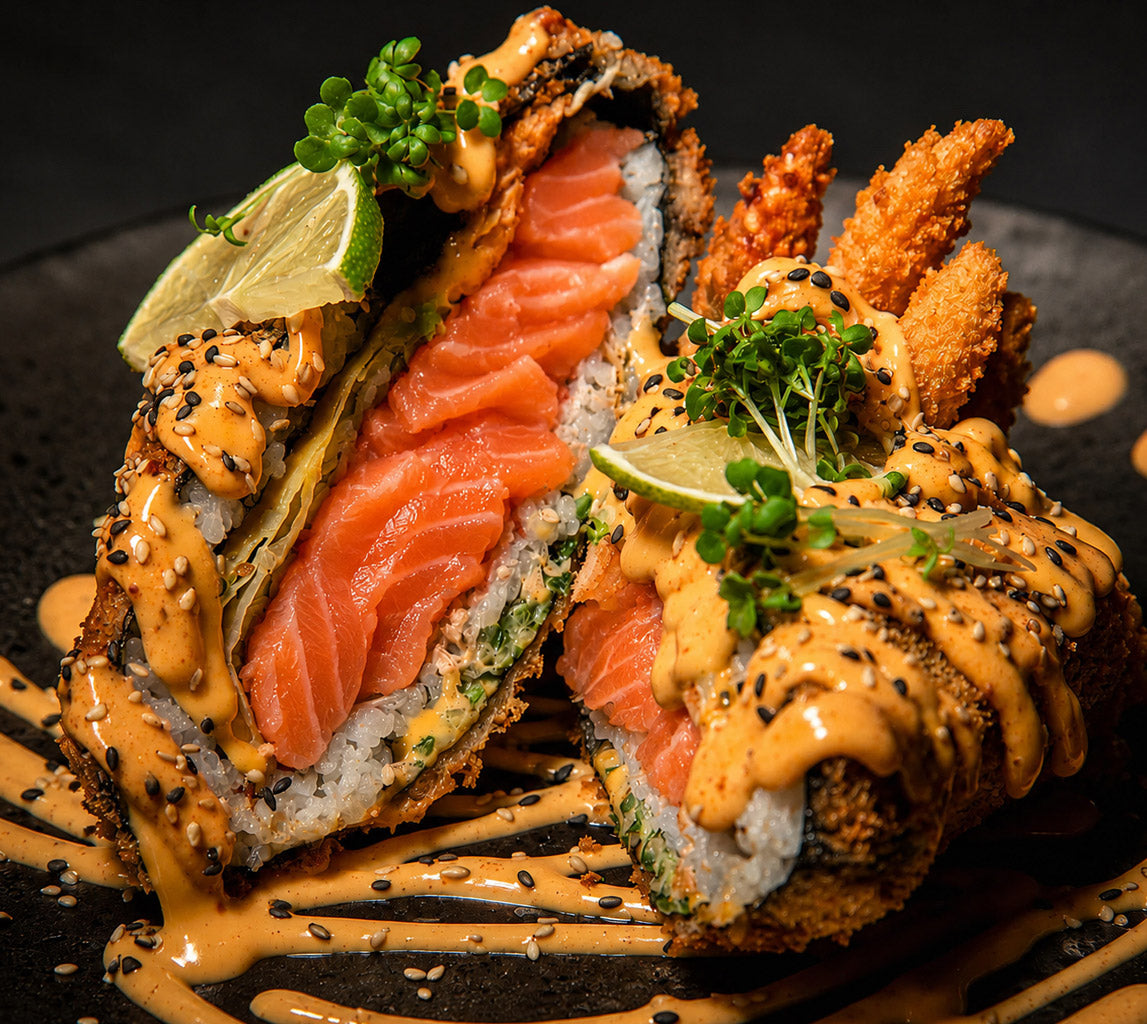 Fresh Salmon Sushi Burger