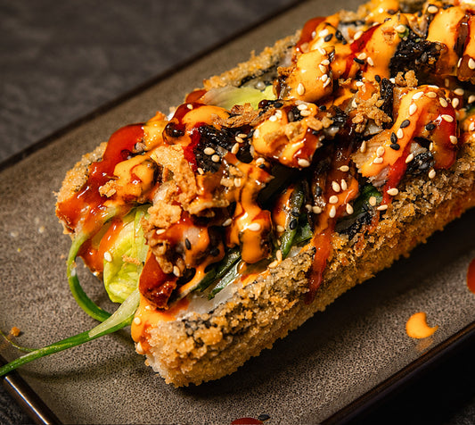 Eel & Fried Onion Sushi Hot Dog