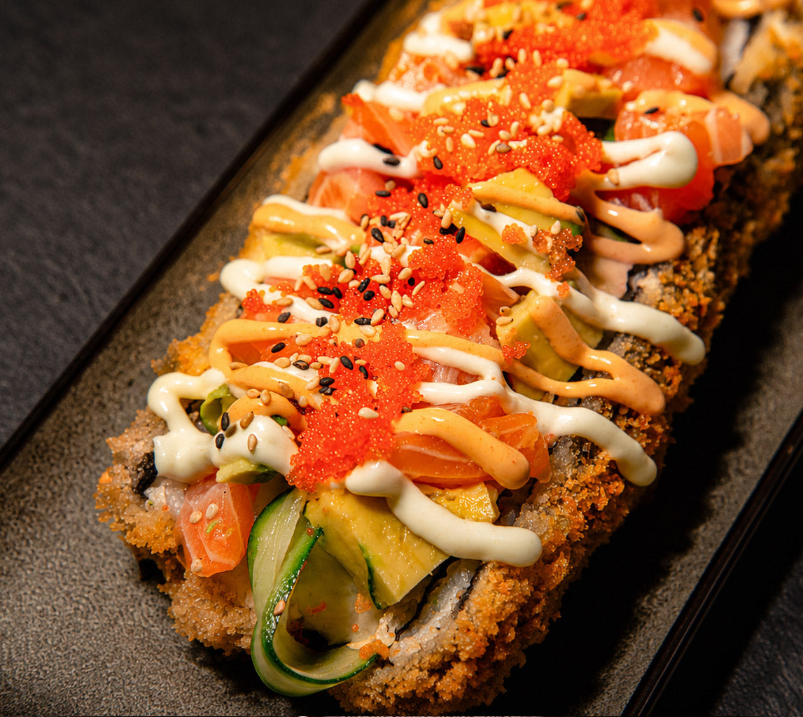 Fresh Salmon & Avocado Sushi Hot Dog